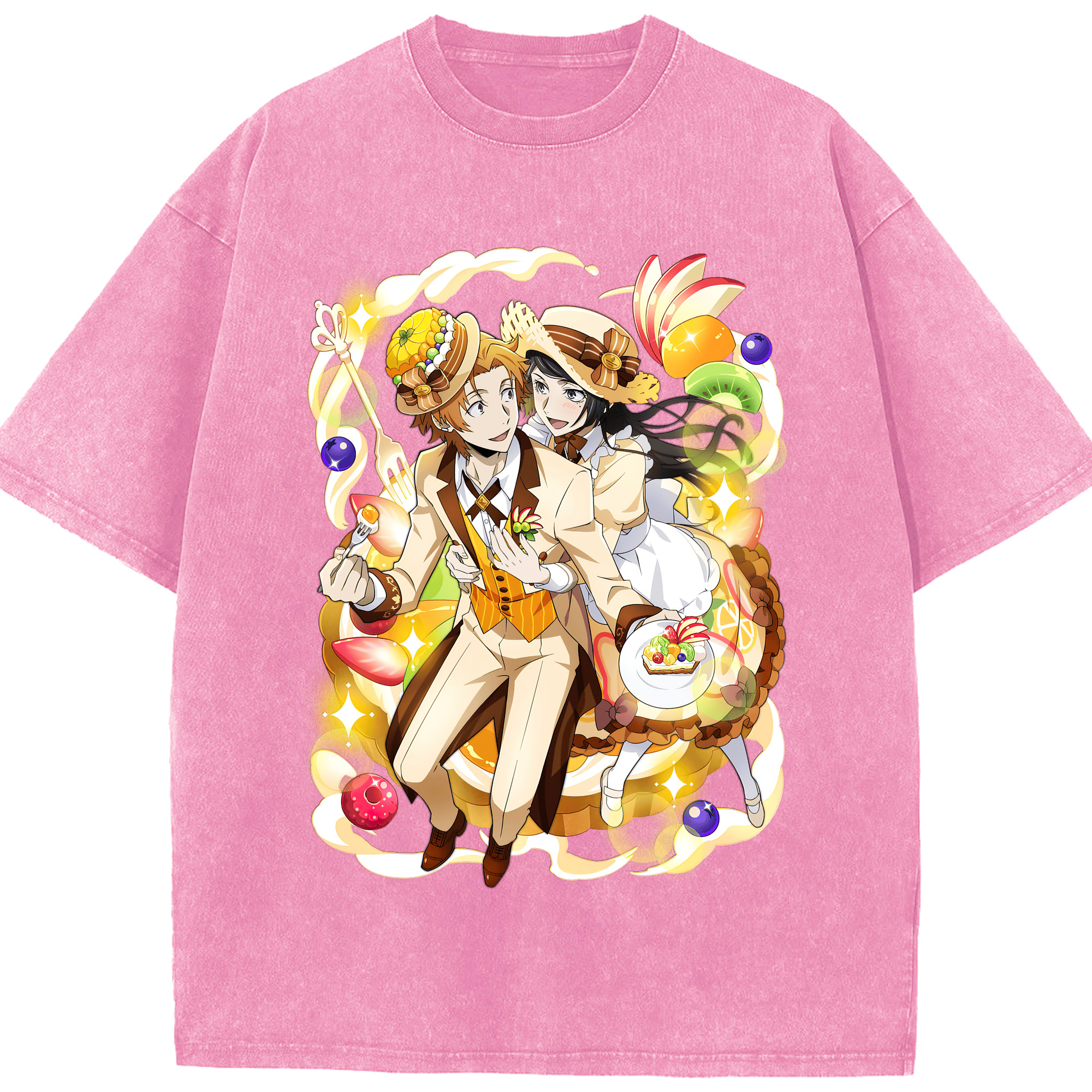 （画像用） 文豪ストレイドッグス Bungo Stray Dogs 綿100% ヴィンテージ風 半袖Tシャツ（フロントプリント）